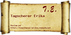 Tagscherer Erika névjegykártya