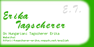 erika tagscherer business card